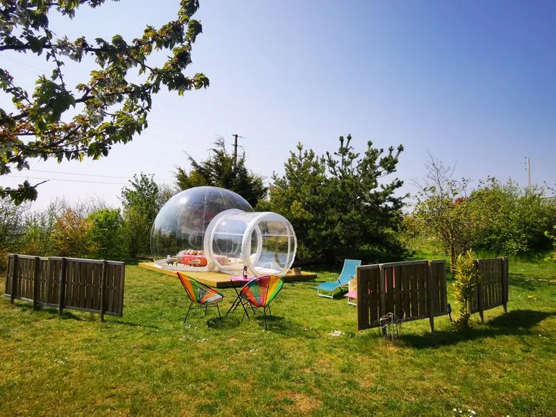Bulle Cristal (hébergement insolite à la ferme), Champmotteux