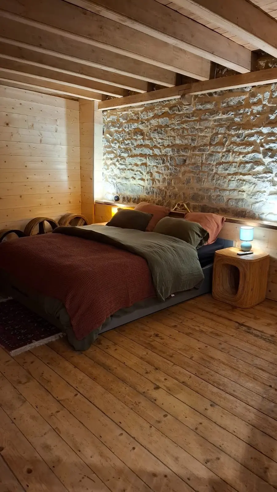 Chambre la Pêcherie au Grenier du Moulin (chambre d'hôtes à la ferme), Darbonnay