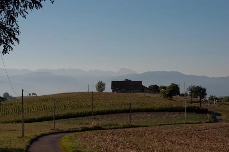 Chambre vue Vercors de la Grange du Haut (chambre d'hôtes à la ferme), Saint Antoine l'Abbaye