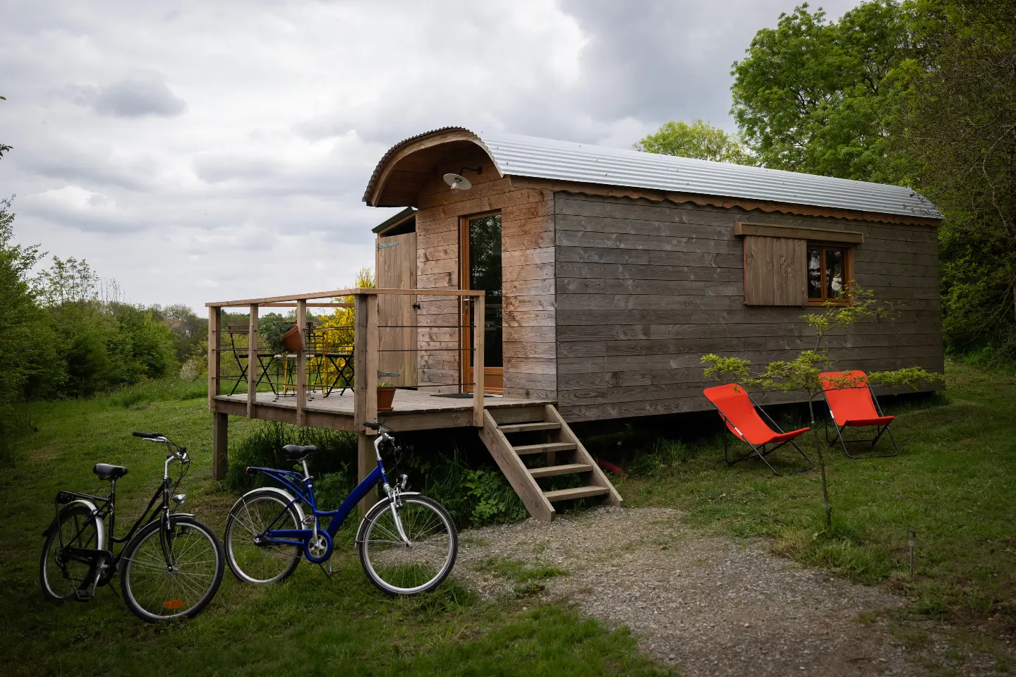 Roulotte de la Ferme de Pitoué (hébergement insolite à la ferme), Campbon